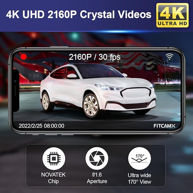 Fitcamx Mach-E Dash Cam