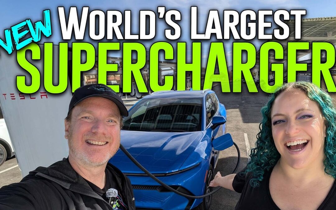 We visit the Largest Tesla Supercharger Station in the World with our Equinox EV!